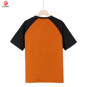 T-shirts personnalisés pour hommes, col rond, coupe ample, en tissu épais, style streetwear - Tissu personnalisé de haute qualité - Product Image 2