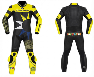 ชุดแข่งรถมอเตอร์ไซค์ Zonda Elite MotoCP แบบยูนิเซ็กซ์/ชุดจั๊มสูทหนังวัวแท้/หนังจิงโจ้พรีเมียม พร้อมแผ่นยืดหยุ่น - Product Image 1