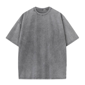 เสื้อยืดสตรีทแวร์ผู้ชายทรงหลวมไหล่ตก ผ้าฝ้าย พิมพ์ลายกราฟิก รับผลิตจำนวนมากแบบ OEM - Product Image 1