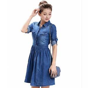 New Arrival Women's Washed <b>Denim</b> Shirt Long Sleeve Raw Edge <b>Denim</b> <b>Jacket</b> Casual Button Jean Blouse Eco-Friendly Breathable Loose - Product Image 4