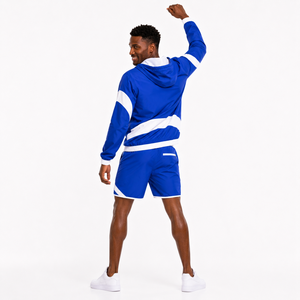 Ensemble veste coupe-vent et short pour homme personnalisé en gros, marque privée, logo personnalisé, survêtement en nylon, fournisseur de logos personnalisés - Product Image 3