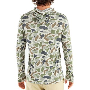 Sweat à capuche de pêche pour homme avec logo personnalisé, camouflage, manches longues, UPF 50, séchage rapide, vêtements de pêche en polyester, respirant, protection UV - Product Image 2