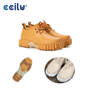 Bottes de pluie imperméables à lacets et bout fermé, sans cruauté envers les animaux, pour la marche et le style urbain Bb11 - Product Image 1