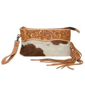 Nouveau luxe Western pochette mode femmes en cuir véritable peau de vache sacs à main taille personnalisable Cowgirl pochette sac fourre-tout - Product Image 1