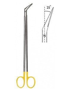 Tijeras Vasculares Potts con Punta Fina Angulada, Instrumento Quirúrgico de Acero Inoxidable para Arteriotomía y Disección Vascular - Product Image 4