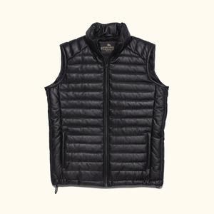 Gilet en cuir matelassé Bridger pour homme – Veste sans manches isolante de qualité supérieure pour l'hiver - Product Image 1