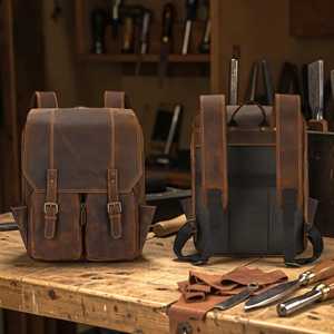 Mochila de Cuero Genuino Personalizada al por Mayor, Bolso para Portátil de Piel de Vaca Vintage para Hombre, Mochila de Viaje de Gran Capacidad Co LBK-0128 - Product Image 5