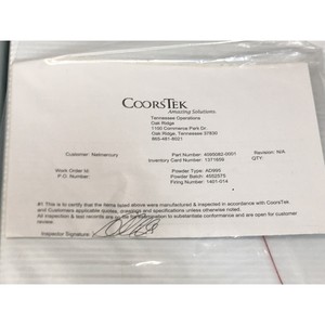 Coorstek 4095082-001 <b>Ceramic</b> <b>Ring</b>, 8.775 OD x - Trusted Global Legacy Semiconductor Equipment and Parts at - Product Image 5