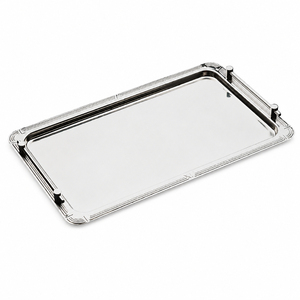 Stackable Stainless Steel Serving <b>Tray</b> <b>Mirror</b> Polish Rectangular Catering Buffet Platter With Handles For Hotel Restaurant Food - Product Image 1