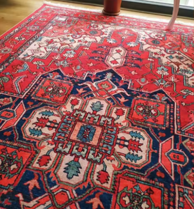 Turkish Vintage Red Oriental Pattern Rug Non-Slip Washable Boho Area Rug for Living Room and Bedroom office commercial - Product Image 2