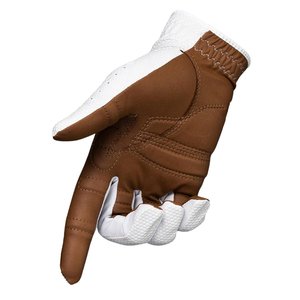 Guantes de Golf profesionales ligeros para hombres adultos, guantes de Golf de piel de oveja de Color marrón y blanco, guantes de Golf izquierdos y derechos para hombres y mujeres - Product Image 3