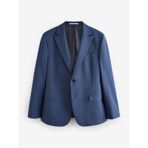 Chemise-veste formelle pour homme en mélange de laine et de polyester gris, coupe ajustée, boutonnage simple, col rabattu, manches classiques, pour l'automne - Product Image 2