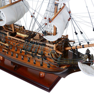 Antique Style San Felipe L60 Curved Sails Nautical Decor Model Wood Cedar Painted Technique 72Lx24.5Wx70H cm - Product Image 5