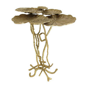 Table d'appoint moderne en aluminium irrégulière style Art Déco avec texture martelée à la main pour le mobilier de salon Diwali - Product Image 4