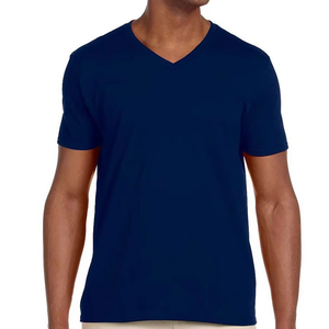 Camiseta de Manga Corta con Cuello en V, Informal, a la Moda, Sencilla, para Hombre, Verano, Cómoda, Transpirable y Versátil, Venta al Por Mayor Personalizada - Product Image 1