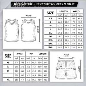 Uniforme de basket-ball sublimé personnalisé, nom de l'équipe, numéro, personnalisable, unisexe, adulte, jeune, respirant, maillot et short en mesh - Product Image 5