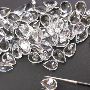 Topacio Blanco Natural 10x7MM Corte Pera, Calidad Superior, Calibrado, Gema Suelta para Joyería de Diseño - Product Image 4