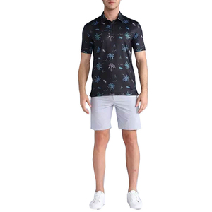 Polo pour hommes personnalisable de qualité supérieure, maillot de golf blanc entièrement imprimé, chemise tendance avec impression par sublimation - Product Image 1