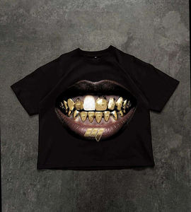 T-shirt 2026 très demandé, en coton épais, vierge, style streetwear, avec impression graphique vintage, coupe oversize, grandes tailles - Product Image 5