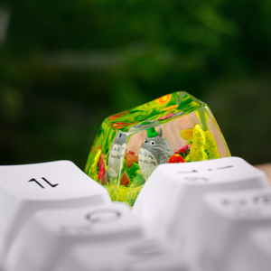 Teclas Místicas de Anime, Teclas Artesanales Personalizadas, Teclas Anime Lindas, Teclas Verdes, Juego de Teclas, Teclas de Resina - Product Image 2