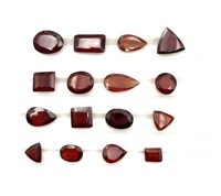 Lote de gemas sueltas de granate Hessonita natural de formas mixtas, talladas, de 6-16 mm, para la fabricación de joyas.