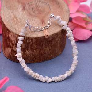 Natural Silverite Smooth Strand Bracelet in 925 Sterling Silver Handmade Gemstone Jewelry Wholesale Fashion Gift for Women - Product Image 5