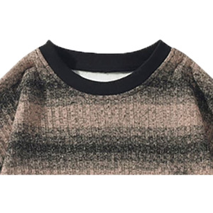 เสื้อสเวตเชิ้ตคอกลมผู้ชาย พรีเมียม ผ้าฝ้ายถักนิต 100% ระบายอากาศได้ดี เป็นมิตรกับสิ่งแวดล้อม ลายพิมพ์นูน ดีไซน์เรียบหรูด้านหน้า - Product Image 2