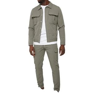 ชุดวอร์มสองชิ้นแบบลำลองชุดวอร์มขนแกะแบบใส่ได้ทั้งชายและ100% โลโก้ออกแบบได้ตามต้องการ - Product Image 1