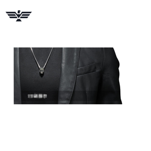 Chaqueta de Otoño EMPIRE TREND WEARS para Hombre, de Cuero Sintético, Corte Entallado, Cuello Camisero, Cierre de un Botón, Color Sólido, Estilo Casual Elegante, con Piel Sintética - Product Image 4