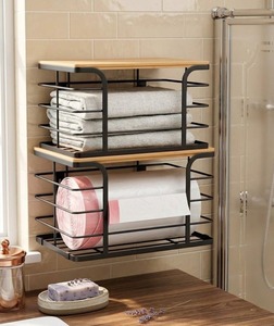 Modern 2 Tier Kitchen Counter Organizer Rack Perfect for Home Organization Fruit <b>Basket</b> Vegetable Storage & Spice <b>Shelf</b> - Product Image 3