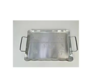 Plateau en aluminium Design unique et attrayant pour servir une tasse à thé Nouveau design de plateau en aluminium au prix de gros - Product Image 1