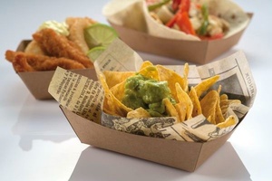 Barquettes alimentaires commerciales durables pour restaurants et traiteurs d'événements, barquettes en papier de forme bateau 6x10 pouces pour restaurants et hôtels - Product Image 1