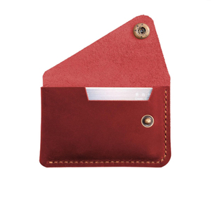 Minimalist Genuine Leather <b>Card</b> Holder Black Button Closure 4 Inch Slim Wallet for Credit <b>Cards</b> Leather <b>Card</b> Holder <b>Card</b> Holder - Product Image 2