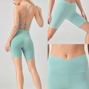 Shorts de yoga taille haute pour femmes, personnalisables, extensibles et de qualité supérieure, pour la vente en gros sur le marché mondial - Product Image 6