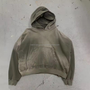 Sudadera con Capucha Personalizada para Hombre, 100% Algodón, Diseño Tie-Dye Lavado al Ácido, Sin Cordones, Servicio OEM - Product Image 3