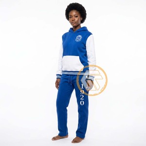Ensemble 2 pièces à capuche pour femme Zeta Phi Beta Sorority Fraternity, en molleton de coton uni, brodé, respirant et à séchage rapide - Product Image 1