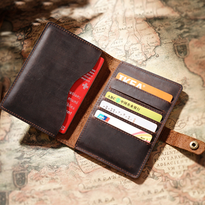 Funda de pasaporte de cuero PU, cartera delgada para tarjetas, estuche para viaje, funda de pasaporte de cuero PU, tarjetero para viaje, billetera delgada - Product Image 3