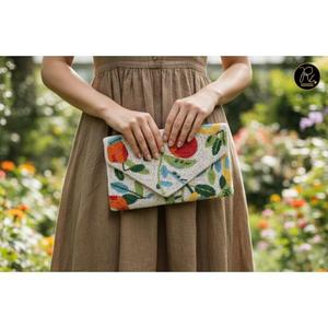 Pochette de Soirée Élégante et Luxueuse Perlée pour Femme, Sac de Mariage Fait Main avec Perles, Accessoire de Mode Ethnique de Créateur - Product Image 6