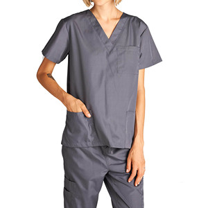 Polyester Cotton blend Fabric Washable Nursing <b>Scrub</b> <b>Sets</b> for Women Medical <b>Scrub</b> Suit Hospital Nursing <b>Scrub</b> Uniforms - Product Image 5