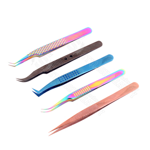 Pince à épiler pour extensions de cils en acier inoxydable avec design de préhension parfaite, série Expert, outils de beauté de qualité supérieure - Product Image 3