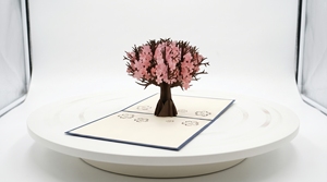 การ์ดอวยพรวันวาเลนไทน์ลายดอกซากุระแบบป๊อปอัพสร้างสรรค์ 3 มิติ สลักเลเซอร์ลายรัก สไตล์ยุโรป - Product Image 6