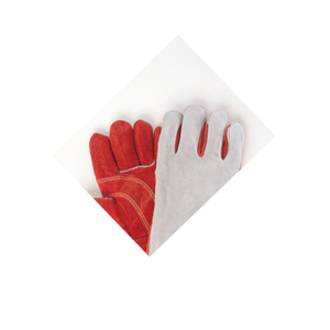 Red Cow Split Leather Premium Quality Welding <b>Gloves</b> XL Size Full Welted Fleece Cotton Lining Waterproof Anti-Slip Protection - Product Image 2