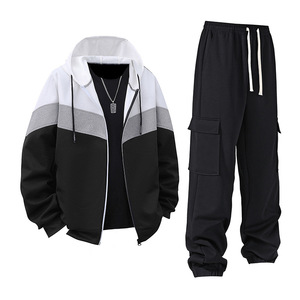 Conjunto de Sudadera con Capucha y Pantalones Largos para Hombre, Estilo Casual, con Bordado de Logotipo Personalizado, Precio de Fábrica de Bangladesh y China, Diseño de Parches para Primavera/Otoño - Product Image 1