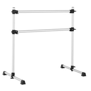 Barra da Balletto Portatile Autoportante da 4 Piedi in Alluminio con Doppia Barra Regolabile in Altezza, Accessorio per Ginnastica e Stretching - Product Image 1