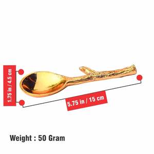 ชามโลหะตกแต่งลายตอกพร้อมช้อน สีทองนิกเกิลสองสี สำหรับใช้บนโต๊ะอาหาร - Product Image 5