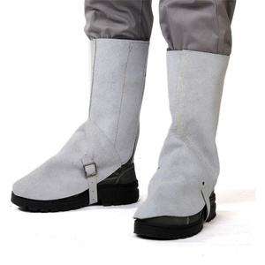 Couvre-chaussures de sécurité en cuir de vachette pleine fleur de qualité supérieure, résistants à l'abrasion, à la chaleur et aux flammes, pour travaux lourds - Product Image 4