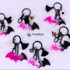 Elegant Resin Handmade Fashion <b>Keychain</b> with Offset Printing Lightweight & Waterproof-Perfect Gifting Tradebyd - Product Image 1