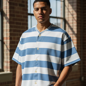 Camiseta de Béisbol de Moda para Hombre, Logotipo Personalizado al por Mayor, Ropa Deportiva Hip Hop, Camisetas Deportivas Transpirables de Malla, Uniforme de Equipo - Product Image 6