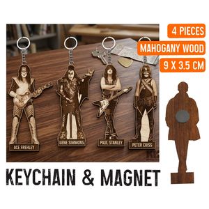 PACK DE MERCHANDISES KISS : Porte-clés, Plaque en Verre et Boîte Colorée Artisanale - Product Image 3