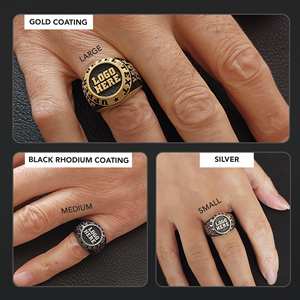 Anillo Escolar BOJ 007, Anillo de Graduación Universitario Personalizado de Plata con Diamantes, Unisex, Anillo de Clase, Regalo para Fiestas y Eventos - Product Image 3